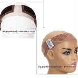 GEXWORLDWIDE Flexible Velvet Wig Grip Scarf Head Band Adjustable Fastern Cream
