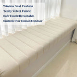 GEX Teddy Velvet Fabric Custom Size Bench Cushion Pads Multi Colors 70D High-Resilience Foam