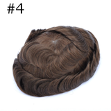 GEX Q6 : Men's Toupee French Lace Base with Thin Skin Hairpieces 8''*10''