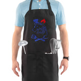SINUOLIN Embroidered Apron with Pocket Cooking Apron for Men and Women