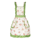 SINUOLIN Floral Apron with Pockets and Adjustable Shoulder Straps for Cooking and Baking Women Apron Gifts