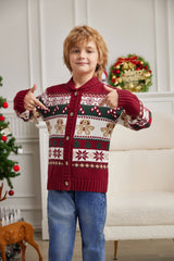 LUBOT 2024 Christmas Sweater for Children Gingerbread
