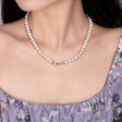 BURLAP LIFE Real Freshwater Pearl Women Necklace - Heart Zircon - GexWorldwide