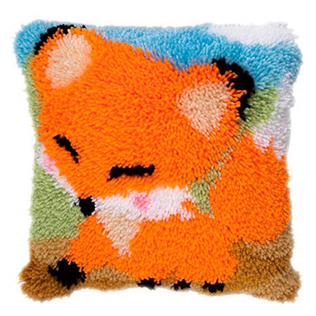 LUBOT Fox Latch Hook Kits Cushion Cover Handicraft Making Kits DIY 17"*17" - GexWorldwide
