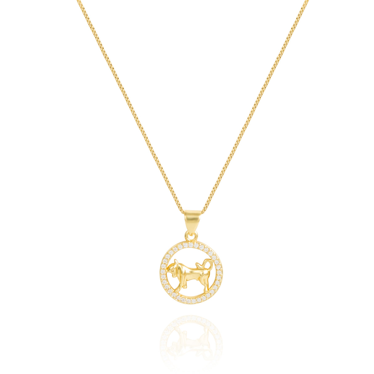 14K Gold Plated 12 Constellation Pendant Necklace Circle - GexWorldwide