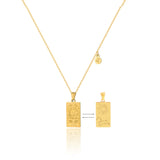 14K Gold Plated Gold 12 Constellation Pendant Necklace - GexWorldwide