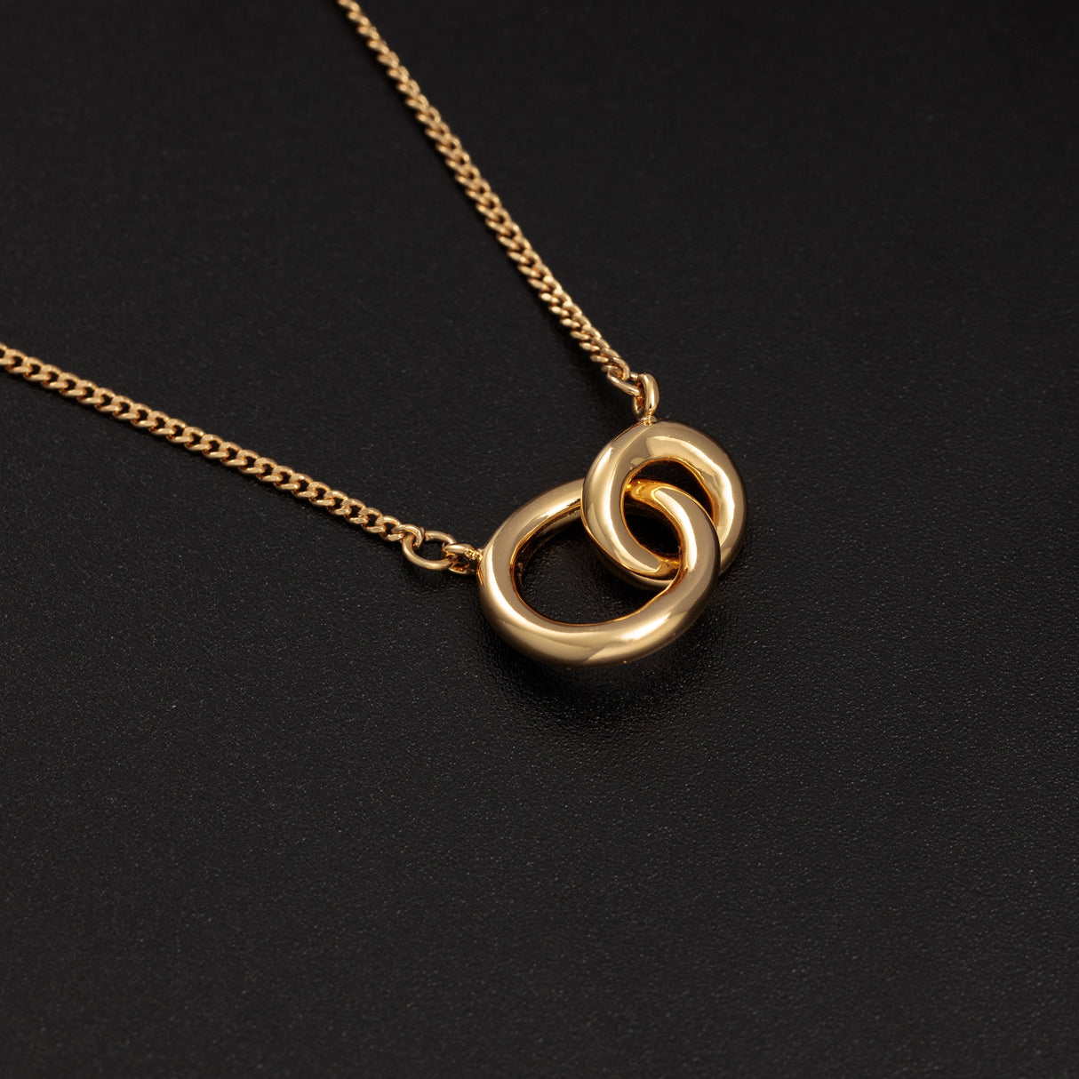 14k Gold Plated Layered Two Circles - GexWorldwide