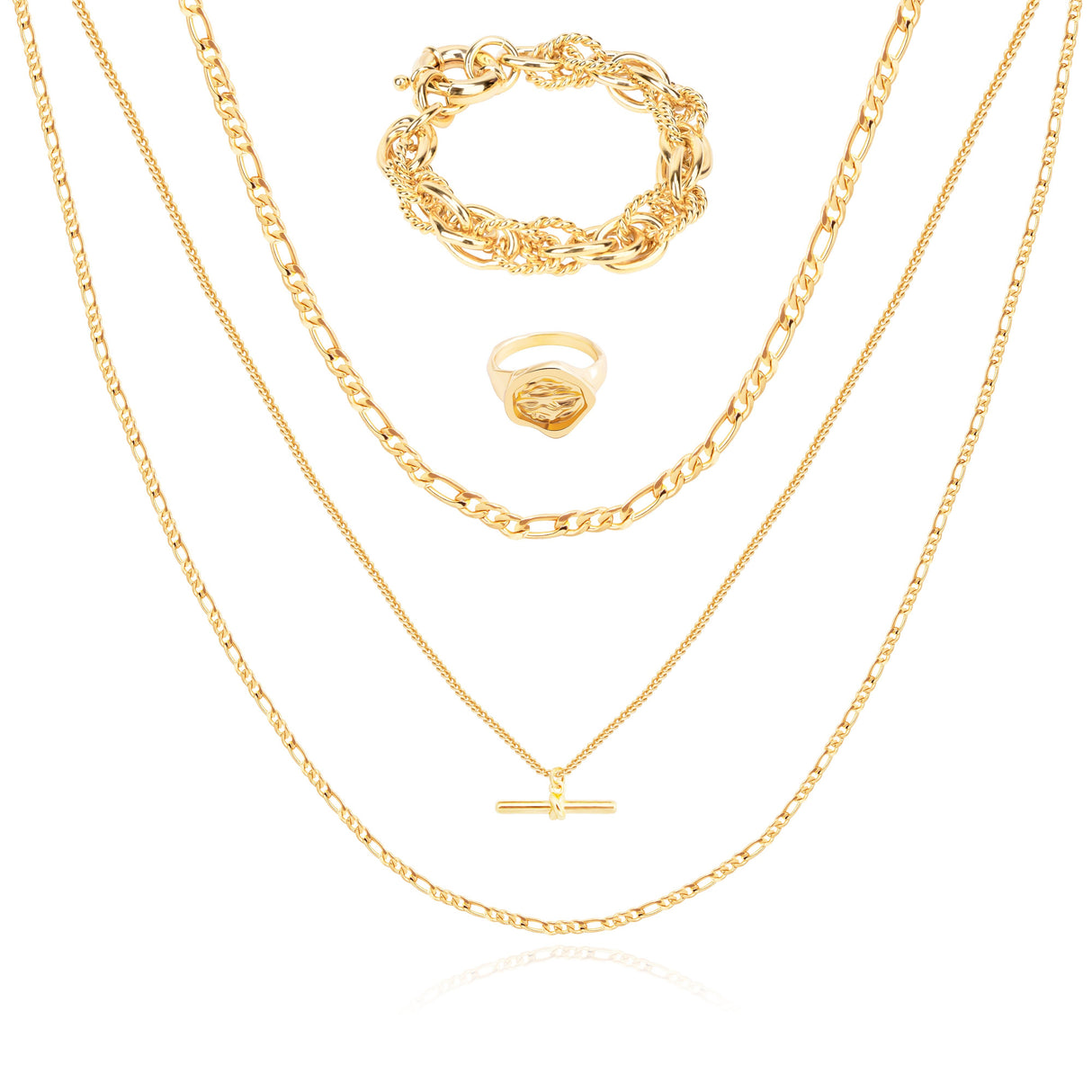 18k Gold Plated Versatile Jewelry Set - GexWorldwide