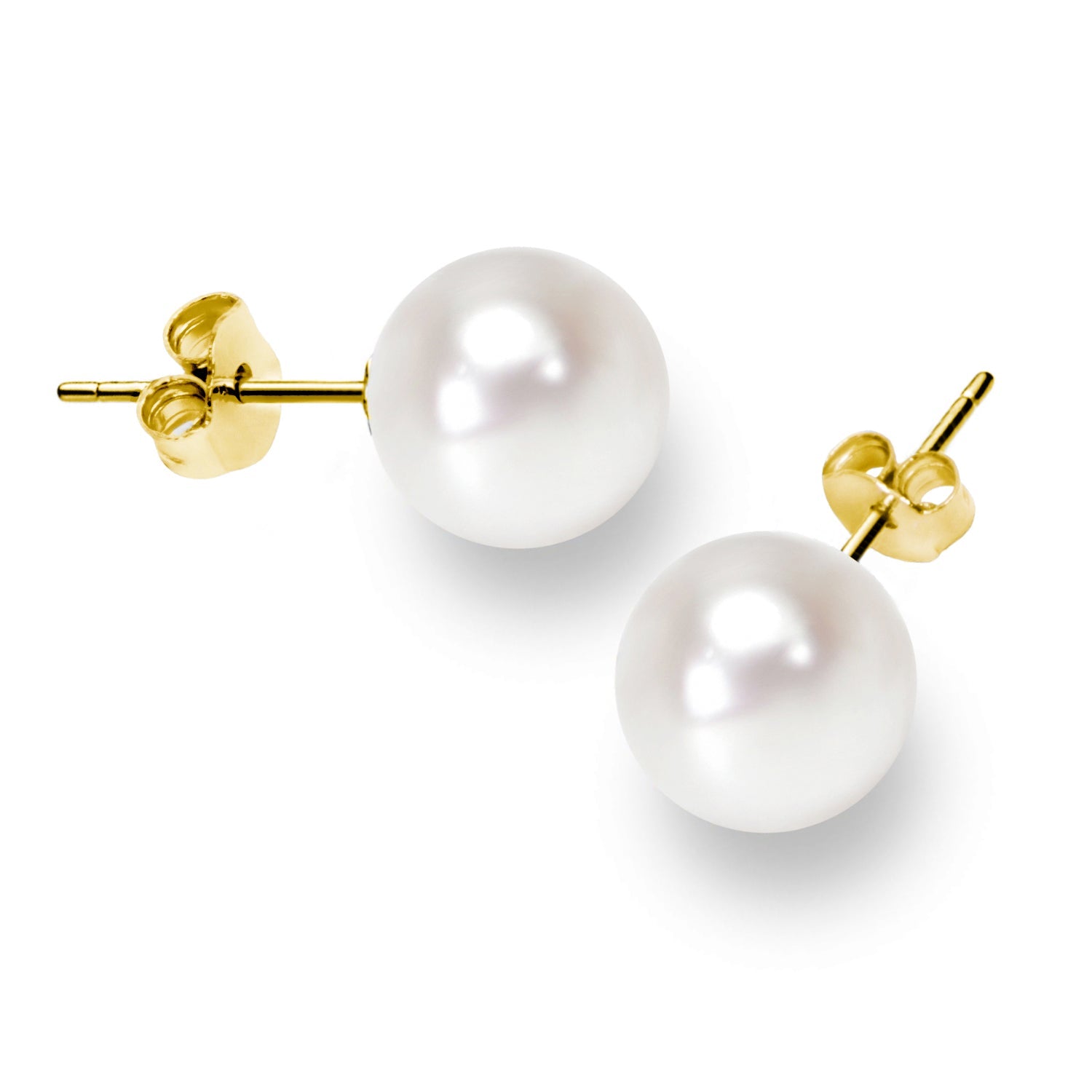 BURLAP LIFE Freshwater Round Pearl Earrings Stud