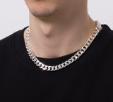 Cuban Link Chain Necklace for Men Women 14K Gold Silver Plated - GexWorldwide