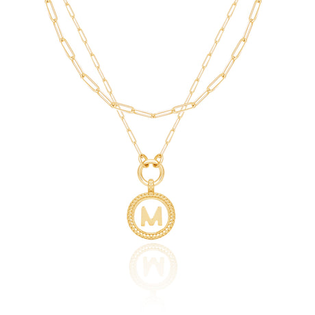 Double Layered Initial Necklace A-Z - GexWorldwide