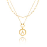 Double Layered Initial Necklace A-Z - GexWorldwide