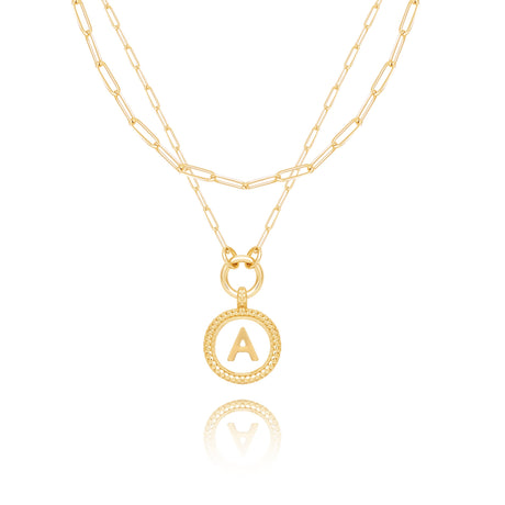 Double Layered Initial Necklace A-Z - GexWorldwide