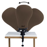 GEX 20"-24" Cork Canvas Block Head Mannequin Head With Mount Hole With Pins And Table Stand - GexWorldwide