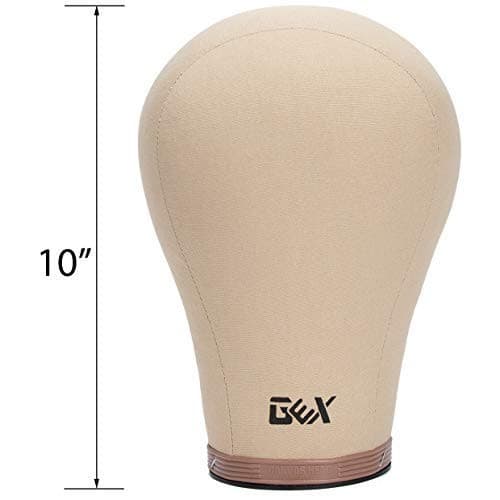 GEX 20-24 Canvas Cork Wig Block Mannequin Head for Wig Making