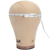 GEX 20"-24" Cork Canvas Block Head Mannequin Head With Mount Hole With Pins And Table Stand - GexWorldwide