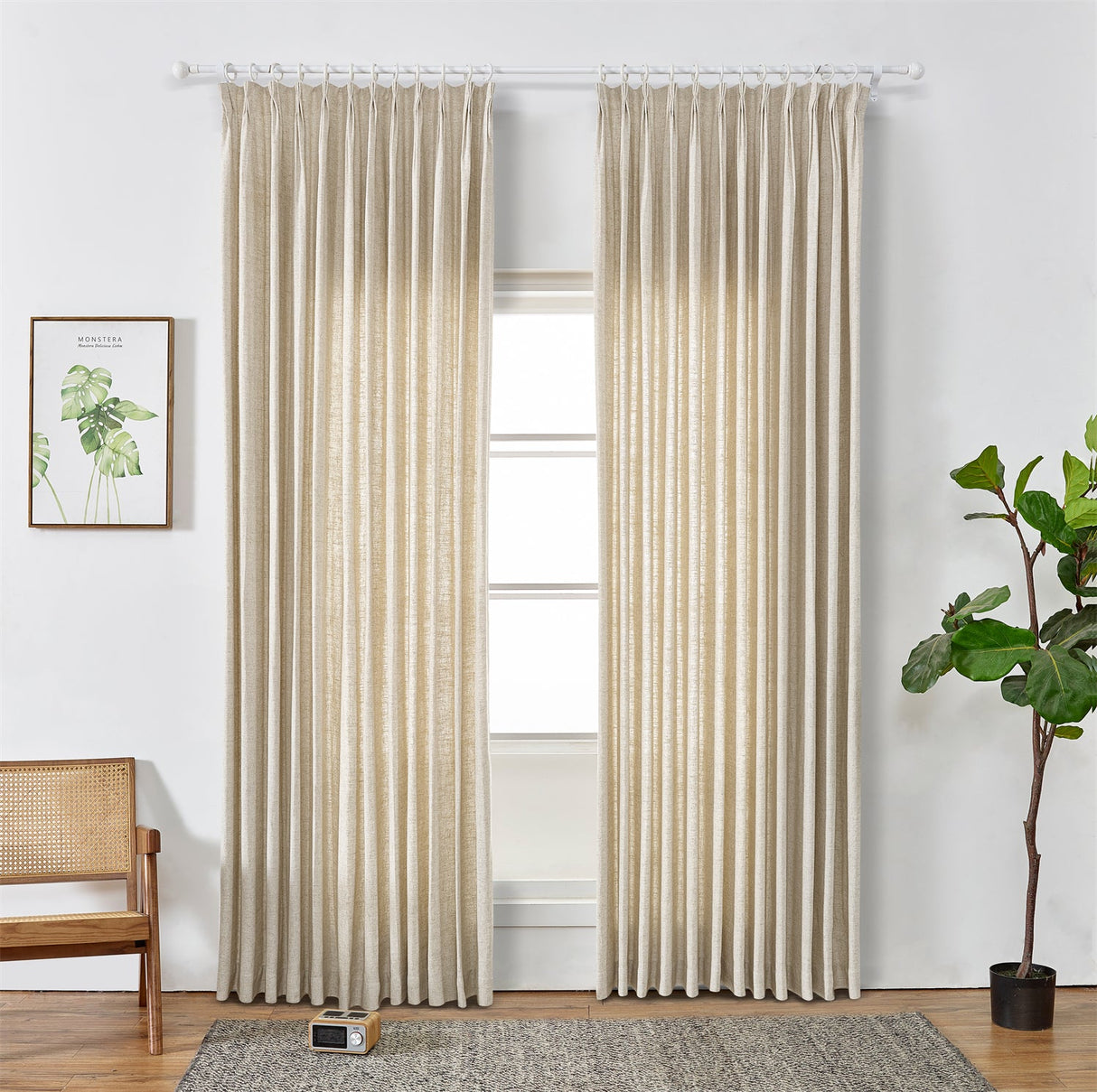 GEX Curtain Linen Bihar Linen Custom Curtains Drapes Pleated - GexWorldwide