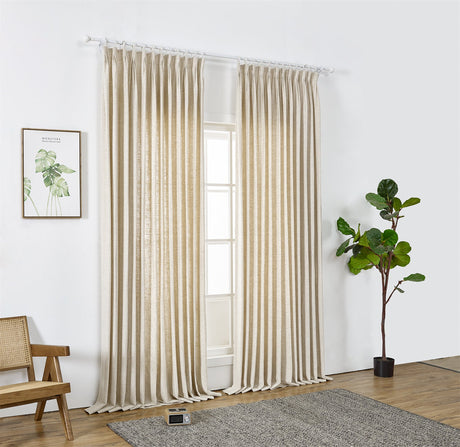 GEX Curtain Linen Bihar Linen Custom Curtains Drapes Pleated - GexWorldwide