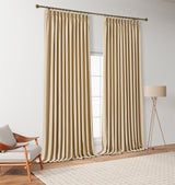 GEX Curtain Linen Bolonia Velvet Custom Curtains Blackout Drapes Pleated - GexWorldwide