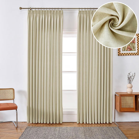 GEX Curtain Linen Moab Linen Custom Curtains Drapes Pleated - GexWorldwide