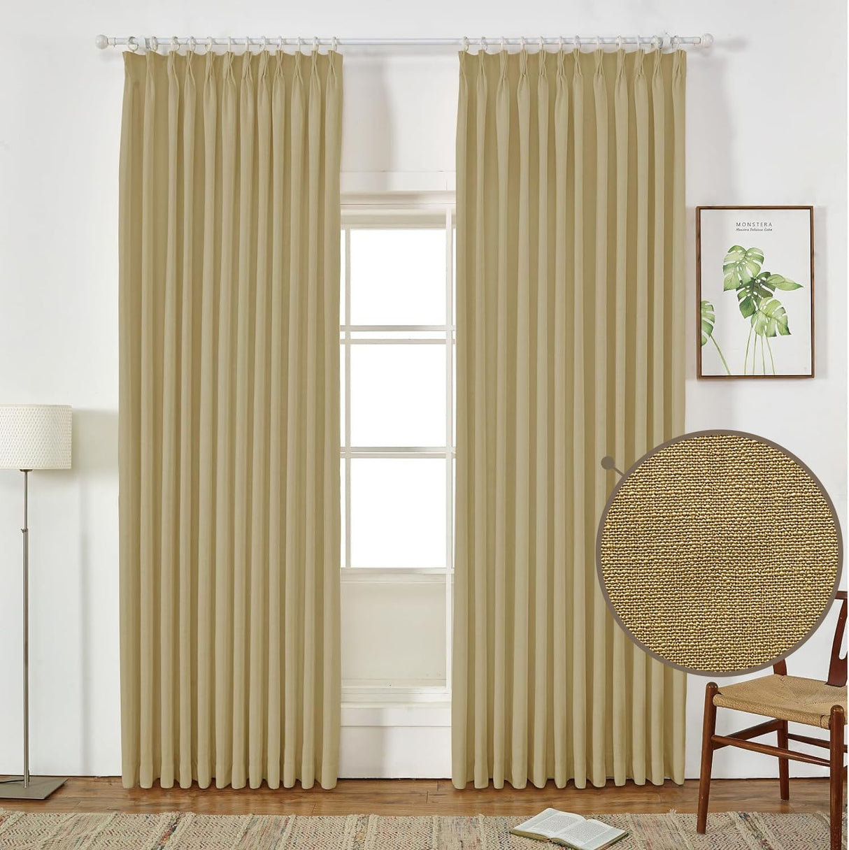 GEX Curtain Linen Sedge Linen Custom Curtains Drapes Pleated - GexWorldwide