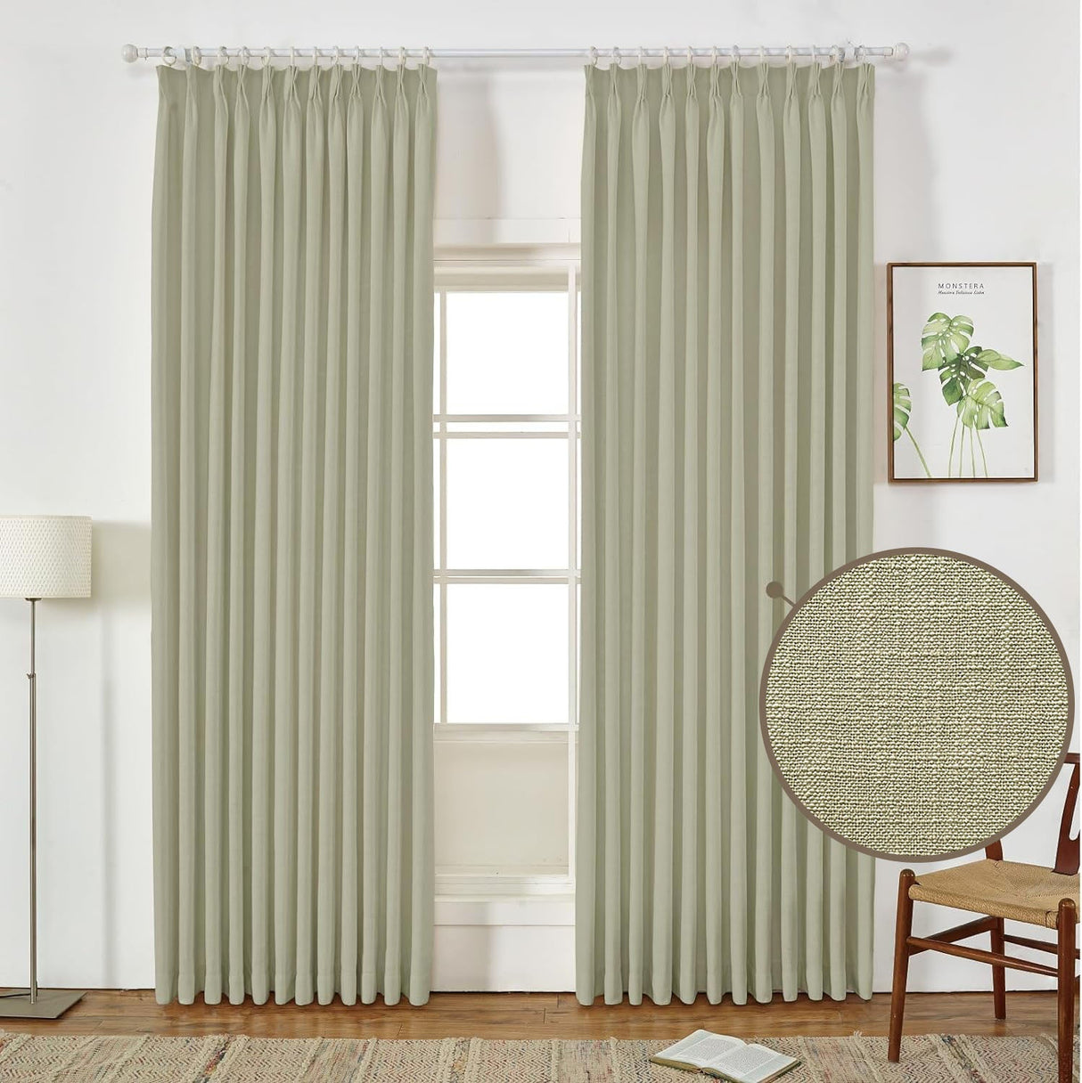 GEX Curtain Linen Sedge Linen Custom Curtains Drapes Pleated - GexWorldwide