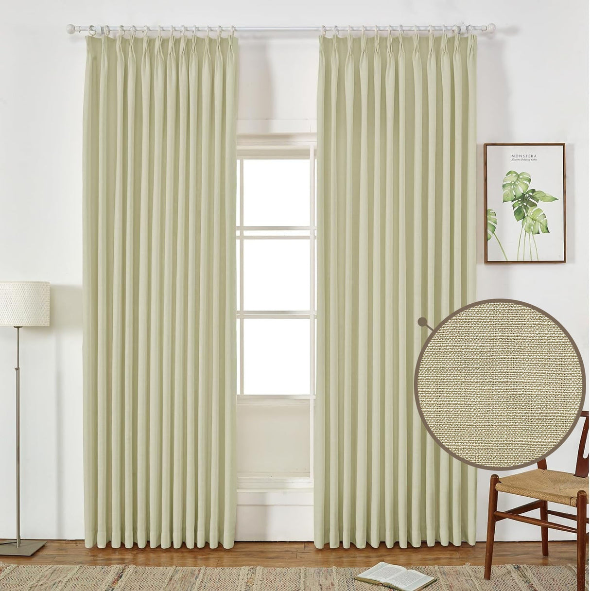 GEX Curtain Linen Sedge Linen Custom Curtains Drapes Pleated - GexWorldwide