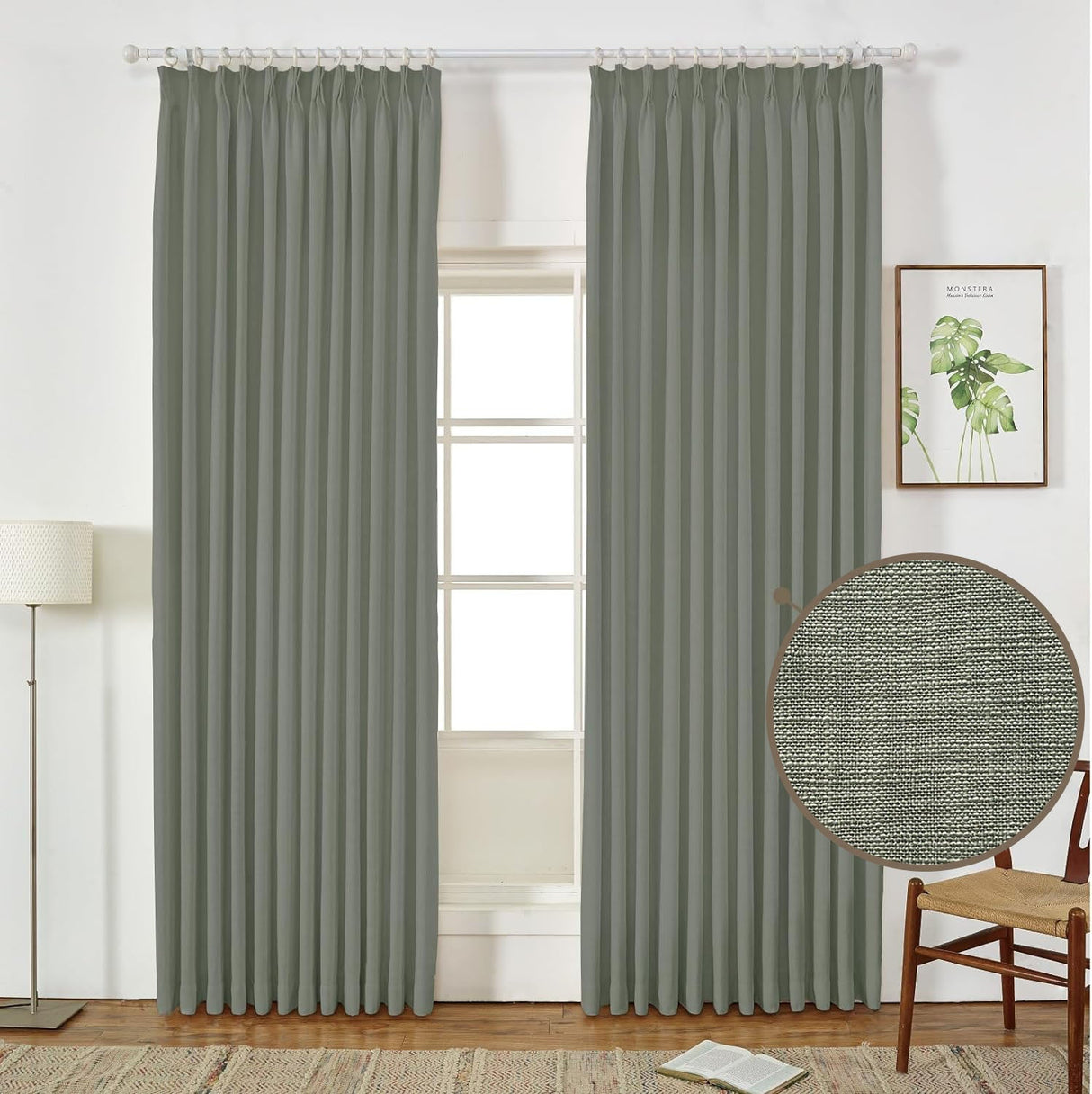 GEX Curtain Linen Sedge Linen Custom Curtains Drapes Pleated - GexWorldwide