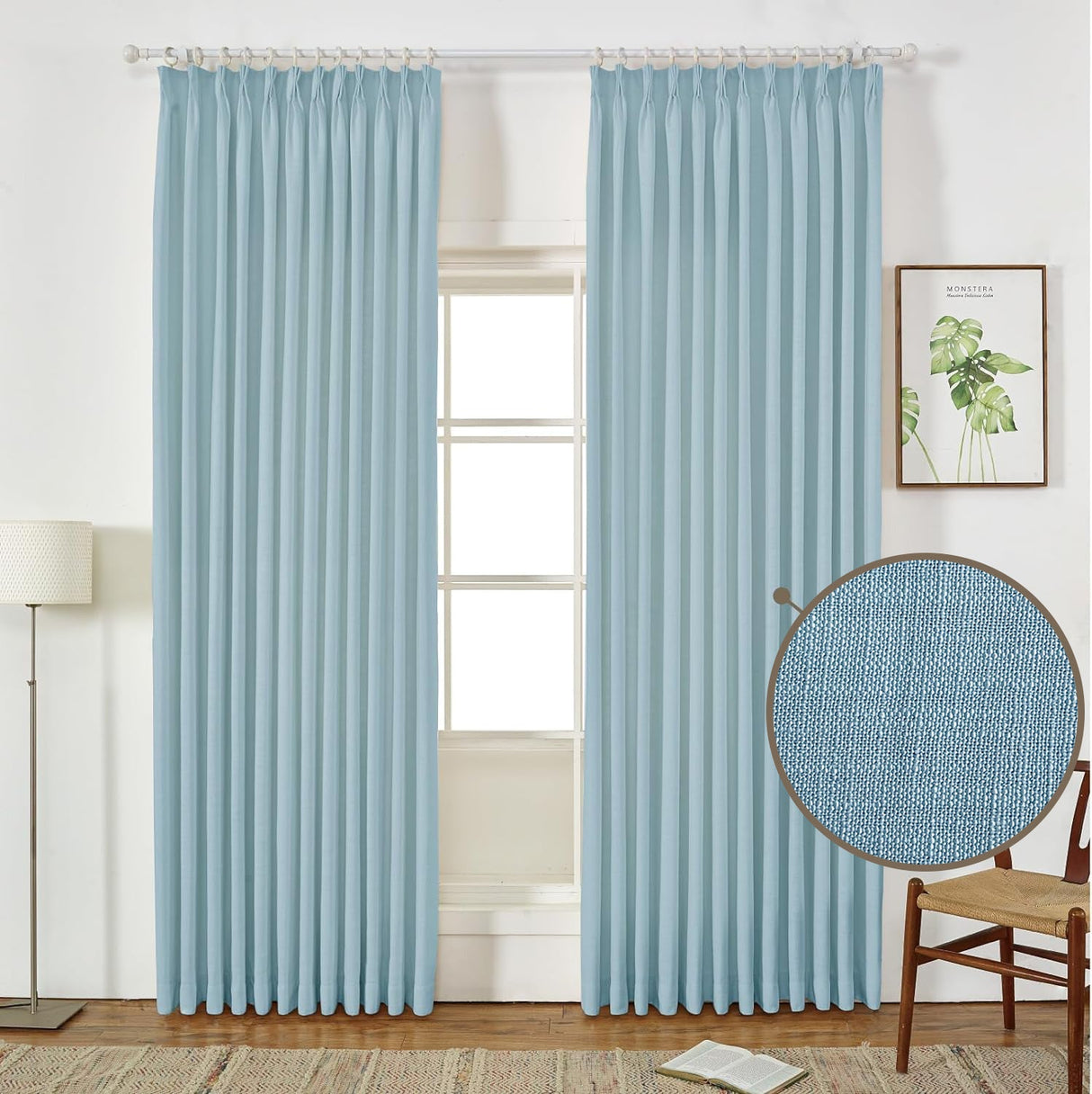 GEX Curtain Linen Sedge Linen Custom Curtains Drapes Pleated - GexWorldwide