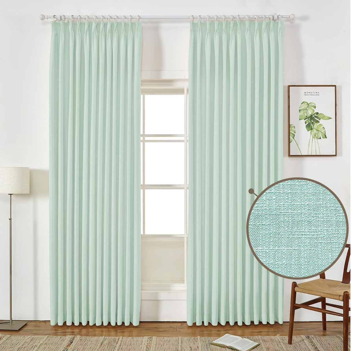 GEX Curtain Linen Sedge Linen Custom Curtains Drapes Pleated - GexWorldwide