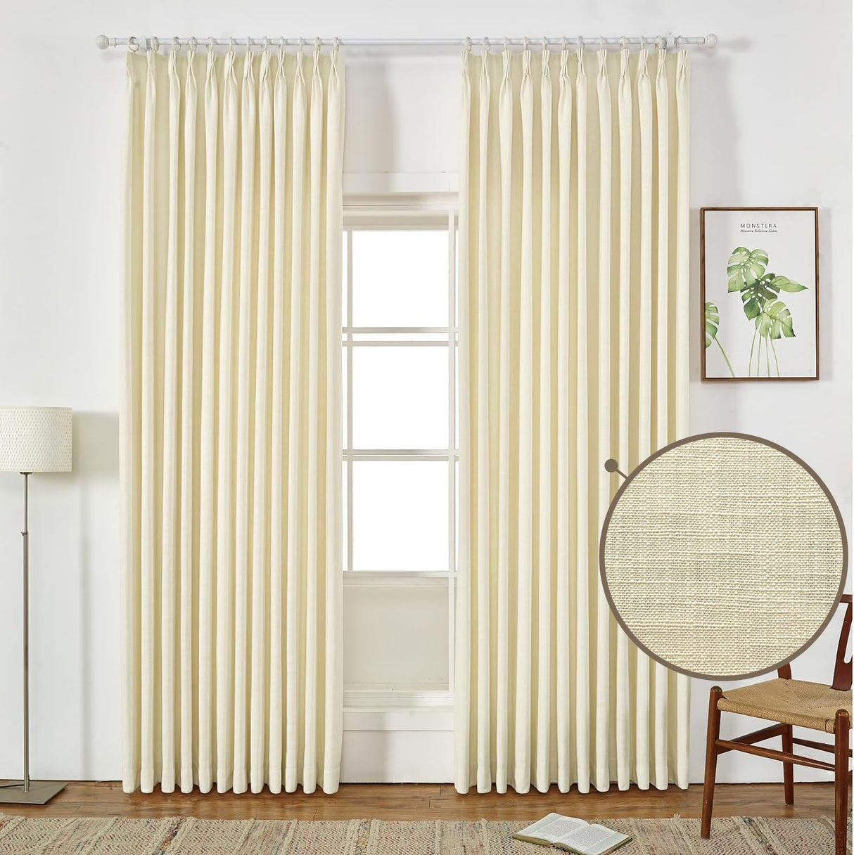 GEX Curtain Linen Sedge Linen Custom Curtains Drapes Pleated - GexWorldwide