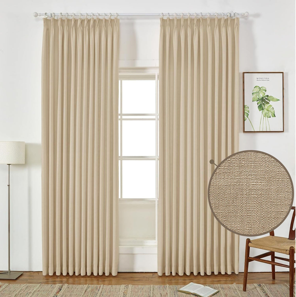 GEX Curtain Linen Sedge Linen Custom Curtains Drapes Pleated - GexWorldwide