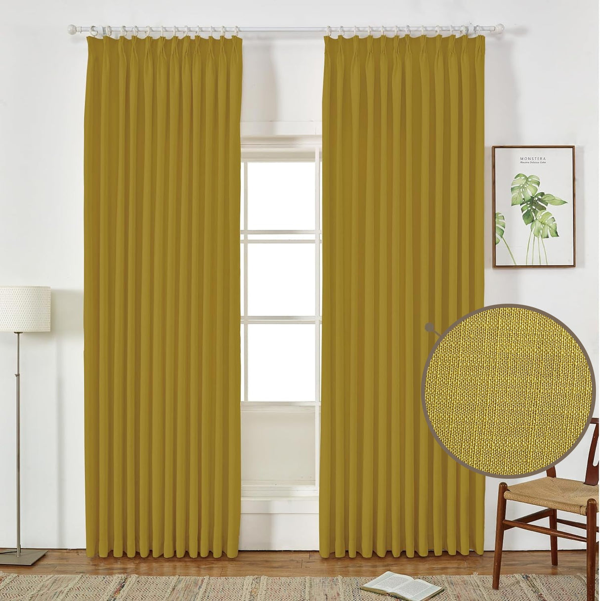 GEX Curtain Linen Sedge Linen Custom Curtains Drapes Pleated - GexWorldwide