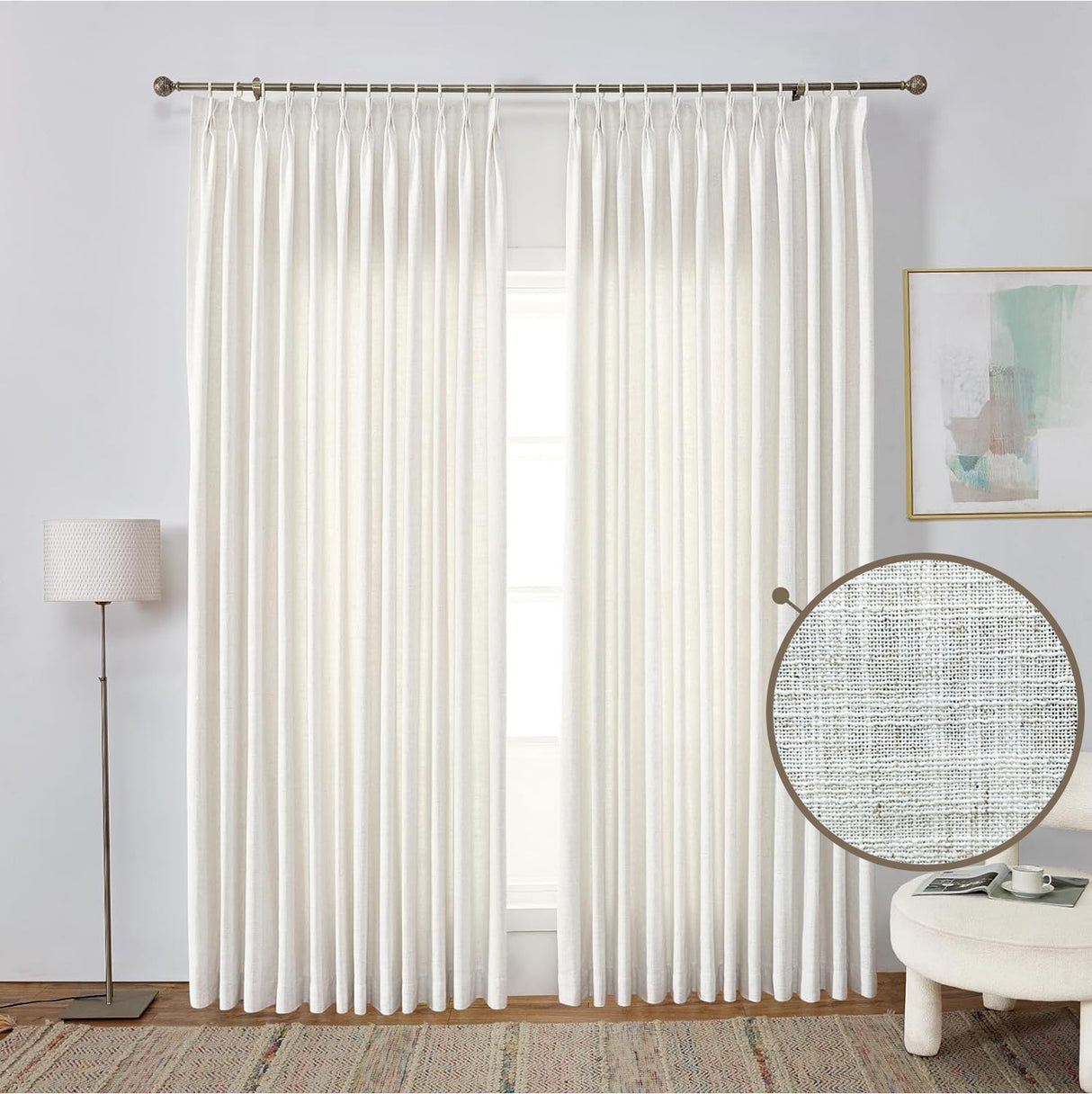 GEX Curtain Linen Sedona Linen Custom Curtains Drapes Pleated - GexWorldwide