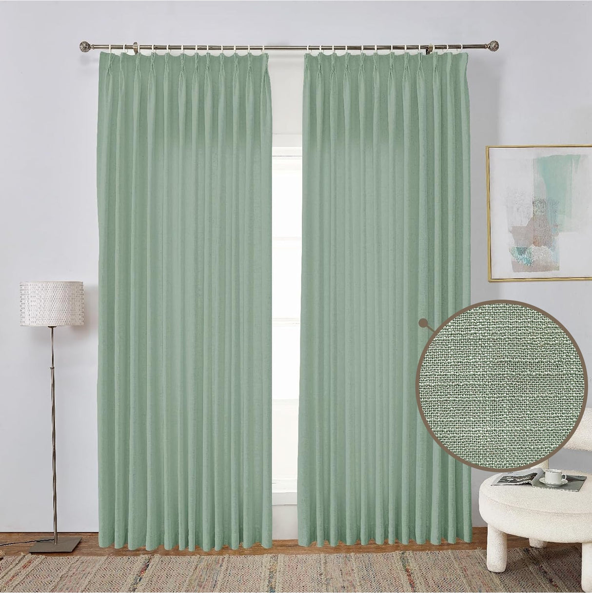 GEX Curtain Linen Sedona Linen Custom Curtains Drapes Pleated - GexWorldwide