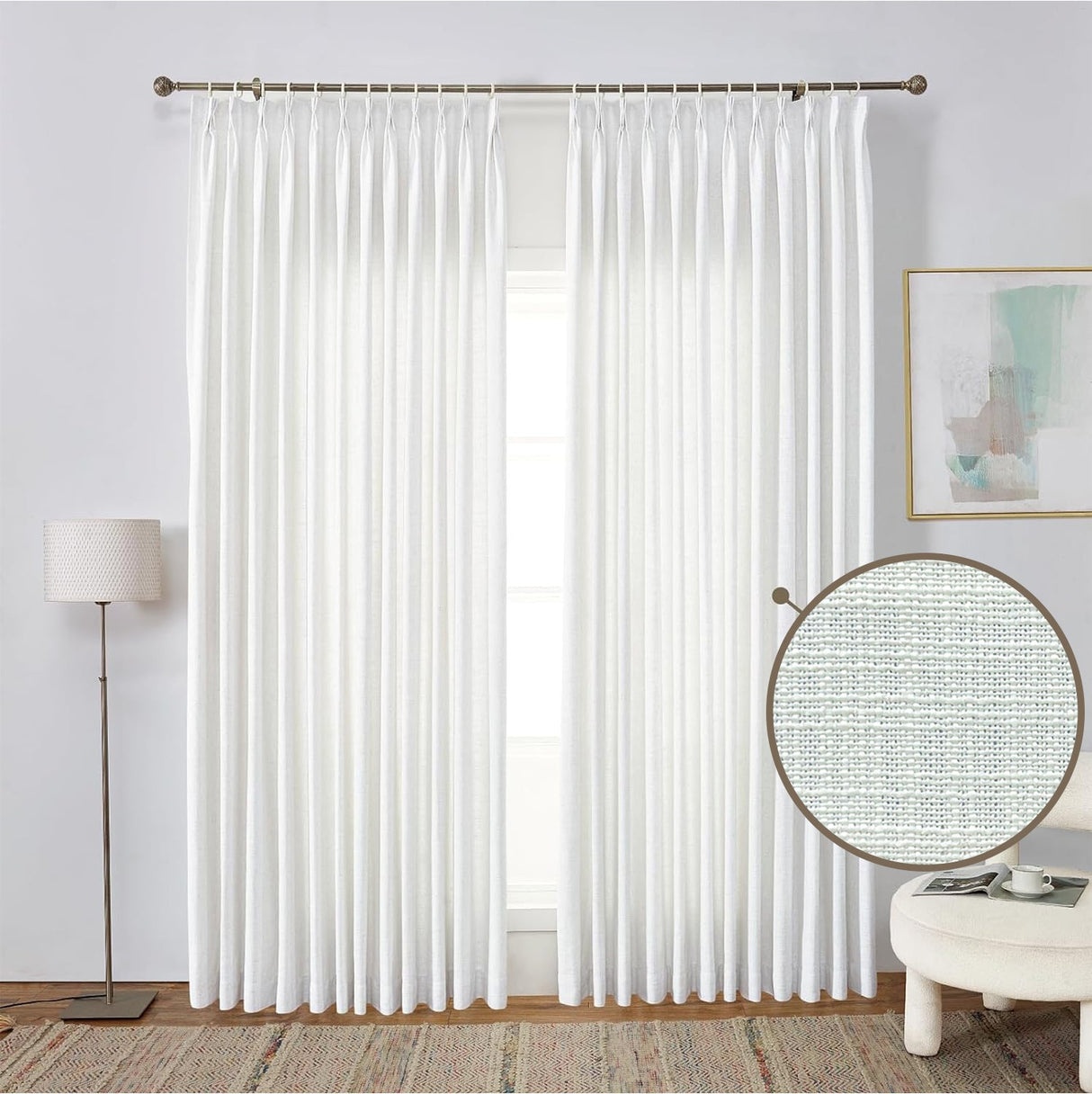 GEX Curtain Linen Sedona Linen Custom Curtains Drapes Pleated - GexWorldwide