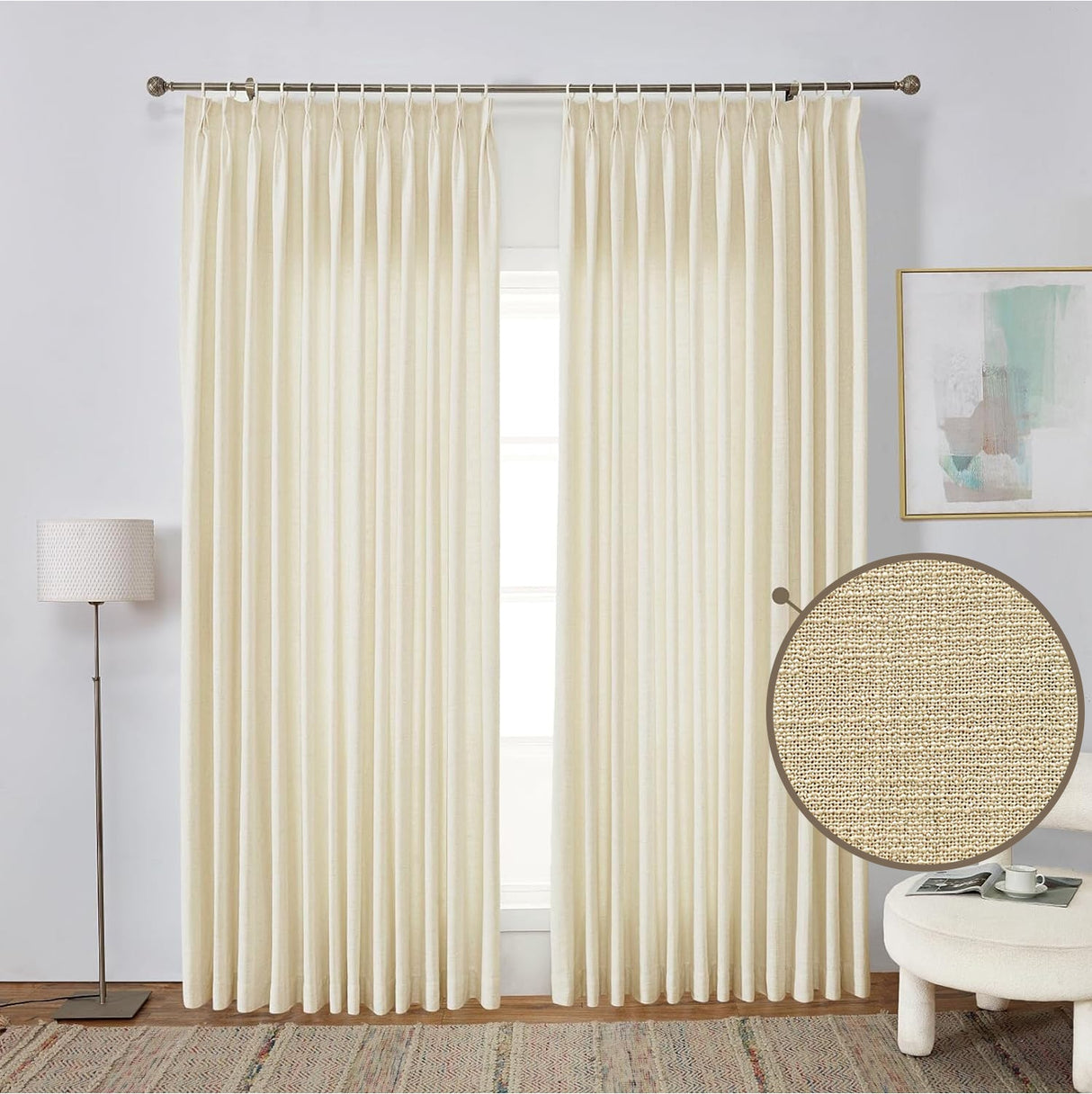 GEX Curtain Linen Sedona Linen Custom Curtains Drapes Pleated - GexWorldwide