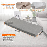 GEX Custom Size Bench Cushion Cover for Indoor/Outdoor Furniture/Window Seat - GexWorldwide