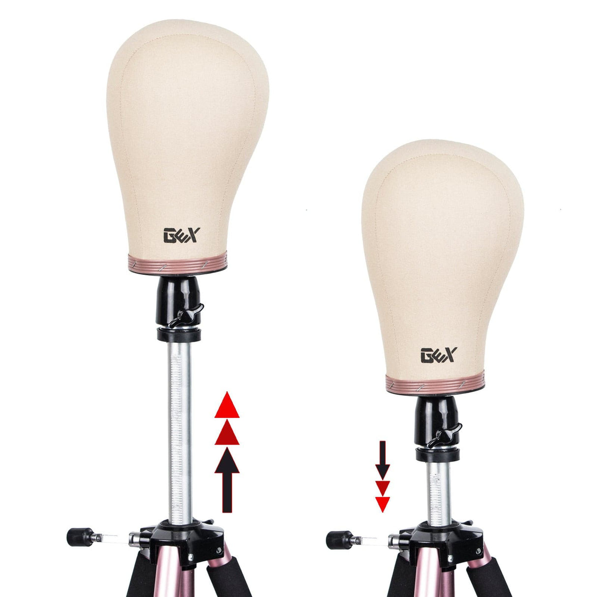 Wig Stand Tripod With Training Mannequin Head Canvas Block Head