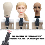 GEX Mannequin Stand Manikin Canvas Head Stand for Wig Display Black - GexWorldwide