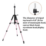 GEX Mannequin Tripod Stand Canvas Block Training Doll Manikin Head Wig Stand for Cosmetology Hairdressing(Rose Gold) - GexWorldwide