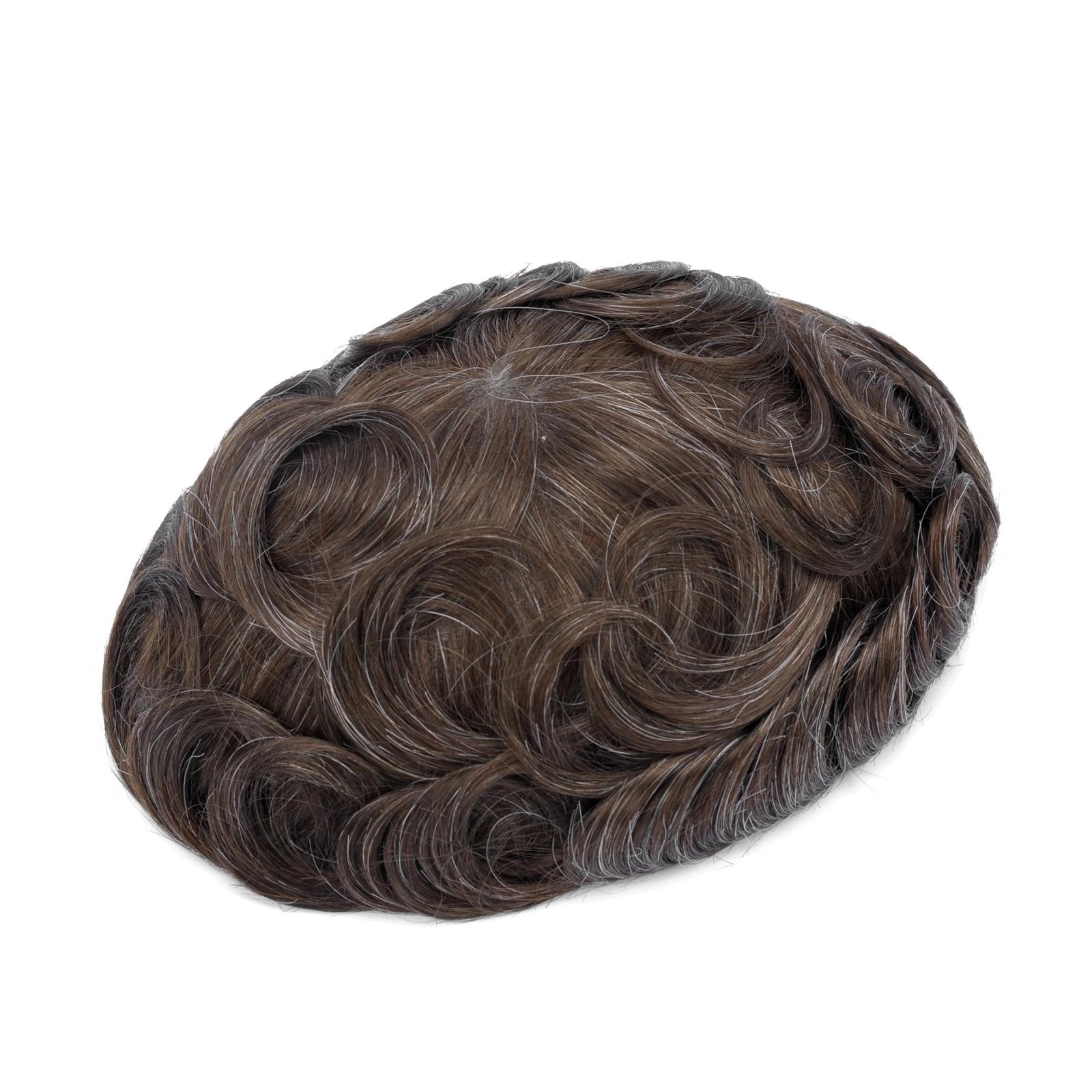 thumbnail image 2 of GEX French Lace Toupee Hairpiece – Real Human Hair – Bleached Knots – Men's Wig 2 of 2
