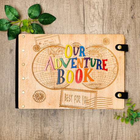 GEX Personalized 3-D Embossed Our Adventure Book Photo Album Wedding Guestbook - GexWorldwide