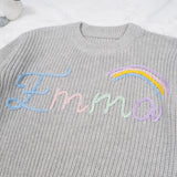 GEX Personalized Baby Hand-Embroidery Sweaters with Name for New Mom Gift - GexWorldwide