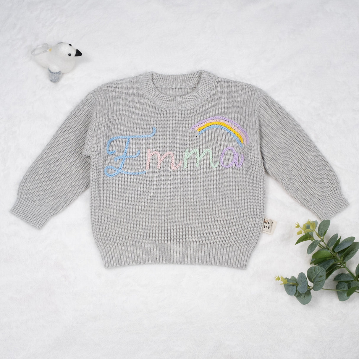 GEX Personalized Baby Hand-Embroidery Sweaters with Name for New Mom Gift - GexWorldwide