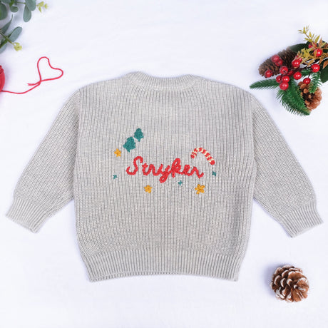 GEX Personalized Baby Sweaters Christmas Kids Sweater for New Mom Gift - GexWorldwide