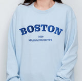 GEX Personalized Boston Massachusetts Embroidered Sweatshirts City Crewneck - GexWorldwide