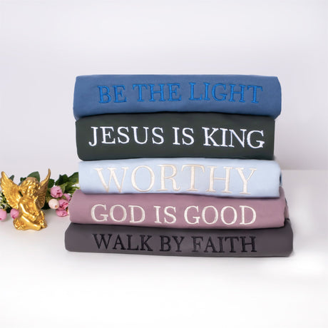 GEX Personalized Christian Sweatshirts with Embroidered Bible Verses - GexWorldwide