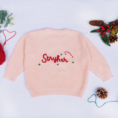 GEX Personalized Christmas Baby Sweaters with Name for Baby Shower Gift - GexWorldwide