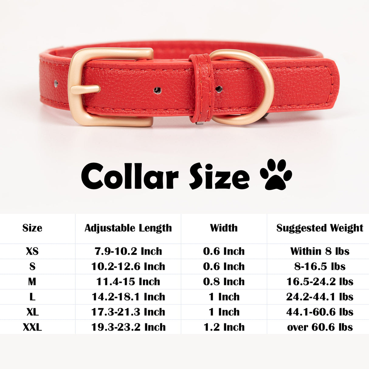 GEX Personalized Dog Collar Leather Dog ID Collar for Pet - GexWorldwide